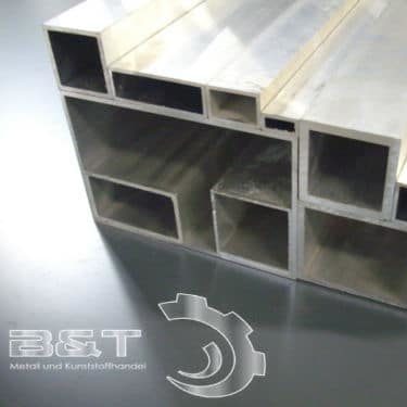 B&T Metall Tube rectangulaire en aluminium, alliage AlMgSi0,5 F22, soudable  et anodisable : : Commerce, Industrie et Science